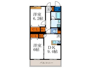 パルテ－ル北山の物件間取画像